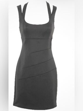 Guess Black Square Neck Mini Dress
